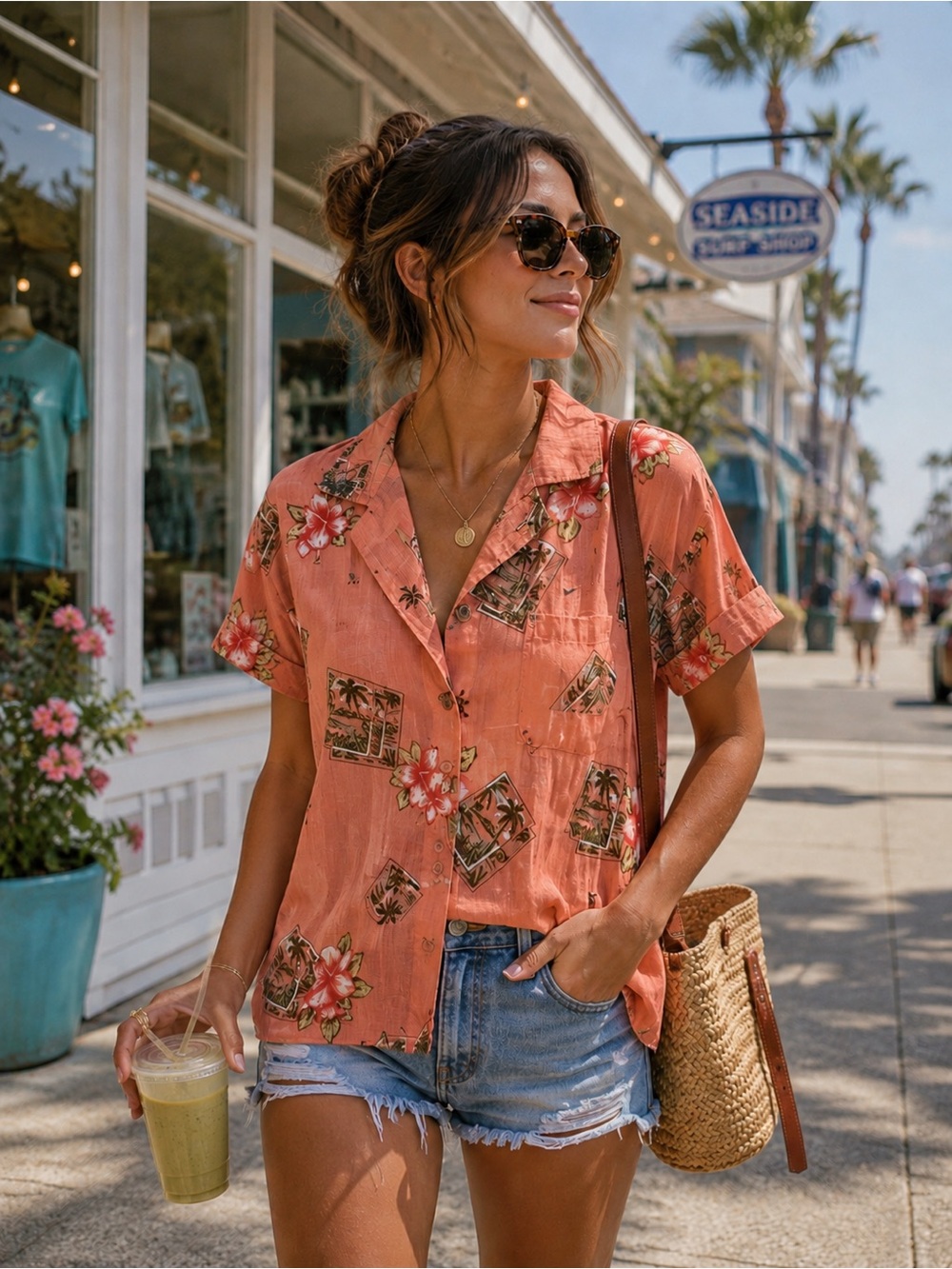 Classic element’s Hawaiian button up.